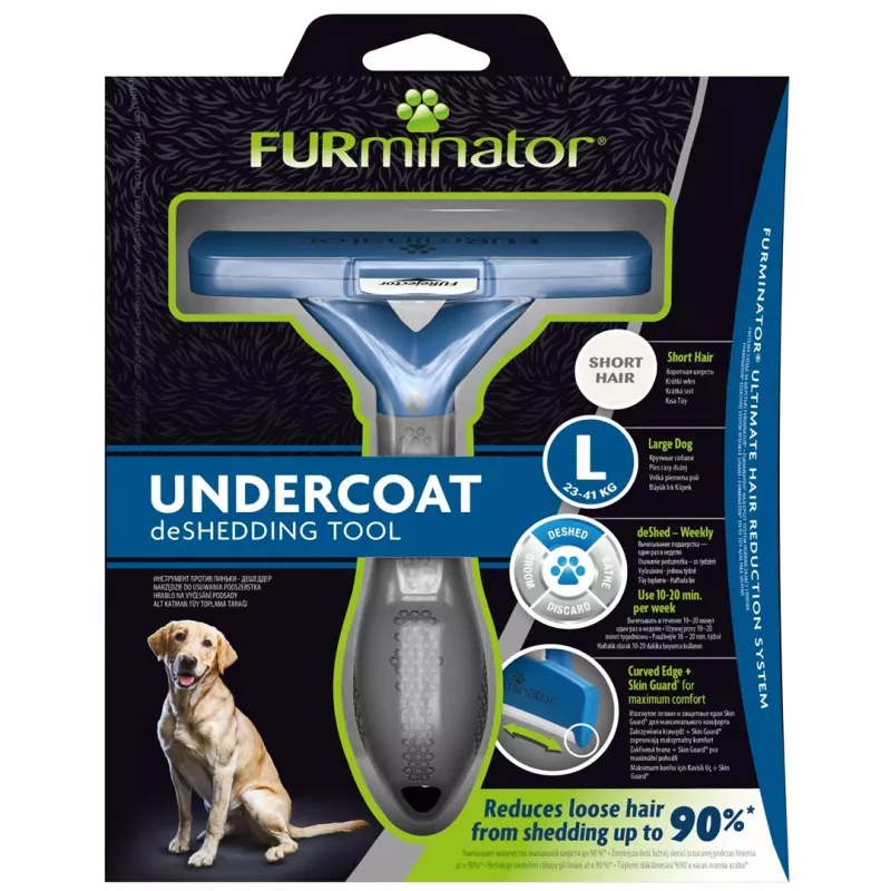 Šalinimo įrankis FURminator L trumpaplaukiams šunims, gamintojas FURminator — Maxi (26–44 kg), Juoda, 420 g