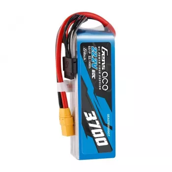 Baterija Gens ace GEA376S60X9GT 22.2 V LiPo įmontuojama RC modeliams, 0,536 kg, juoda/mėlyna/pilka/balta