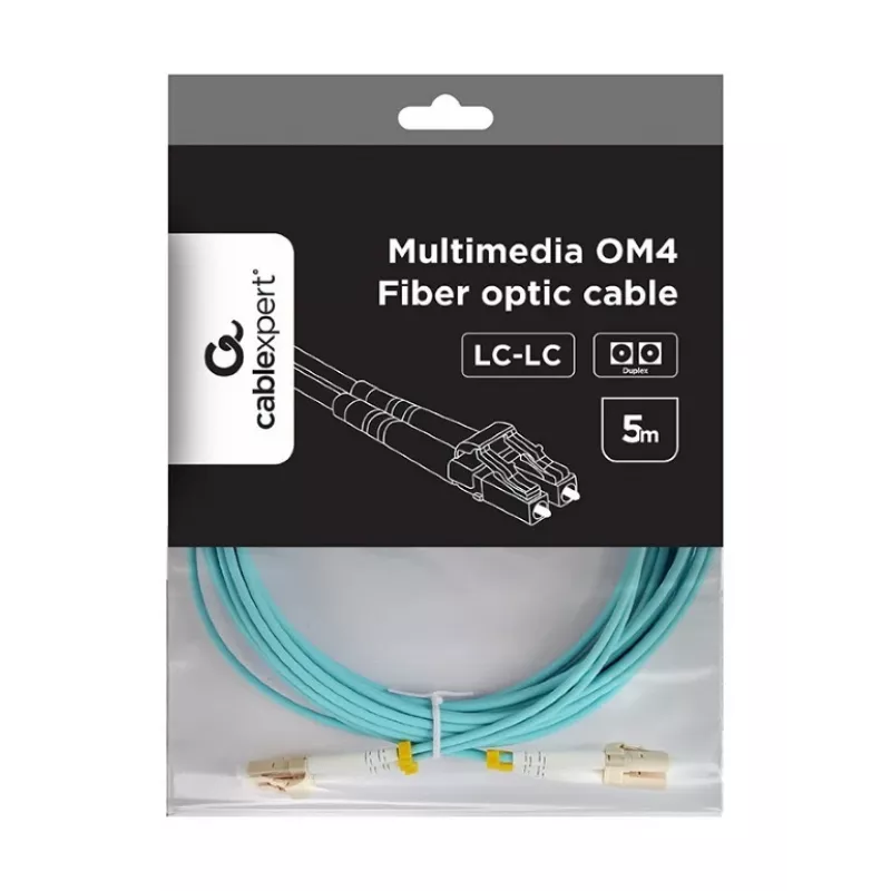Gembird Multimode Duplex OM4 50/125 šviesolaidinis kabelis LC/LC 5 m