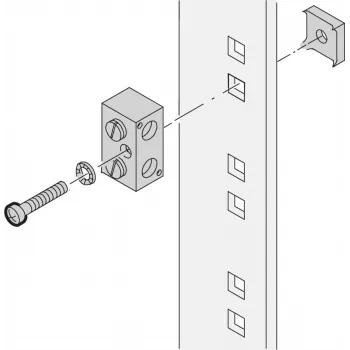 Schroff įžeminimo blokas 100MM (20118030)