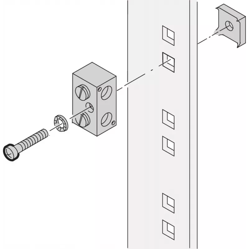 Schroff įžeminimo blokas 100MM (20118030)