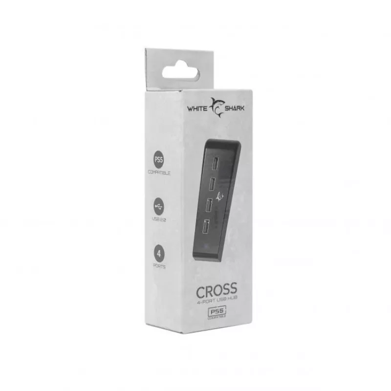 White Shark PS5 4 prievadų USB šakotuvas PS5-0576 Cross