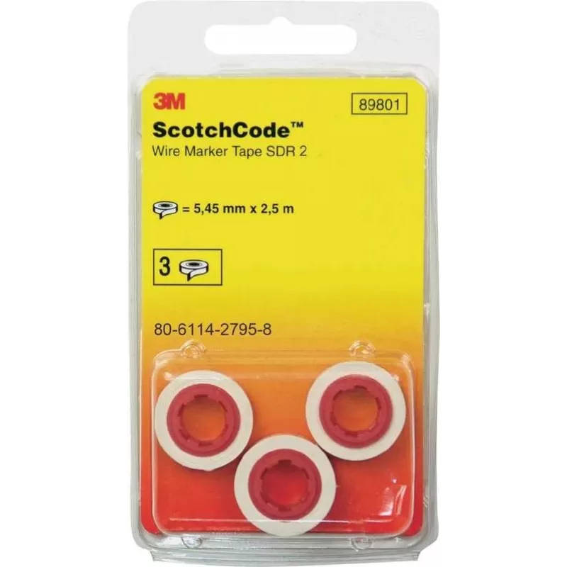 3M Scotchcode kabelių žymeklių papildymo ritinėliai, skaitmuo 5, 3 ritinėliai (80-6114-2798-2)