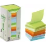 3M Post-it užrašų lapeliai kvadratiniai mėlyni, žali, rožiniai, violetiniai 100 lapelių lipnūs