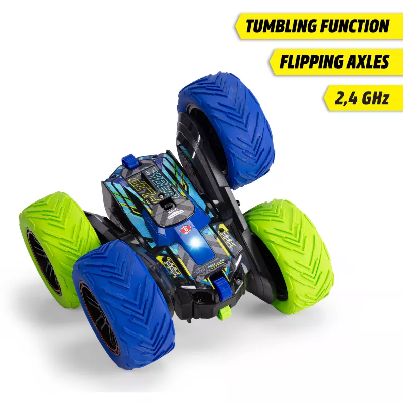 Radijo bangomis valdomas automobilis Dickie Cyber Flip RTR 2.4 GHz — modelis 201105010, paruoštas naudojimui