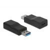 Laido jungčių adapteris DeLOCK 65696 USB 3.1 Gen 2 Type-A į Type-C juodas