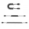 USB į Lightning duomenų kabelis Tellur Extendable 3A, 1,8 m, juodas