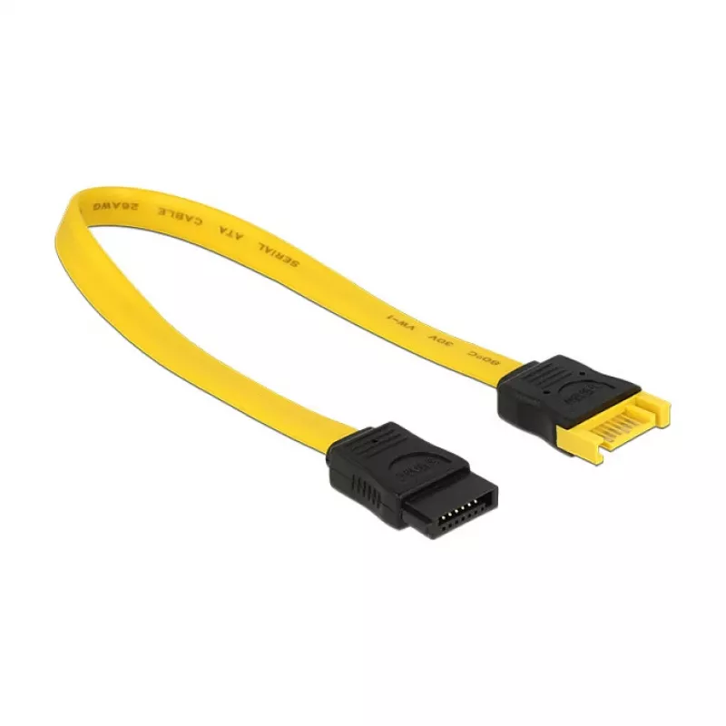 SATA laidas DeLOCK 83949 0,2 m SATA 7 kontaktų geltonas