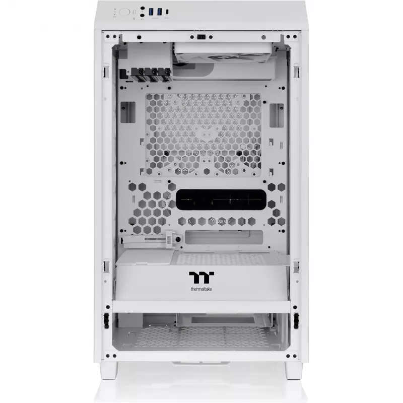 Thermaltake The Tower 200 Micro-Tower Mini-ITX korpusas su vitrinos langu baltas