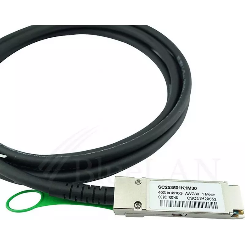 BlueOptics Q-4S-DAC-3M-CO-BL InfiniBand kabelis QSFP 4xSFP+ oranžinis (Q-4S-DAC-3M-CO-BL)
