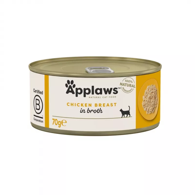 Šlapias kačių maistas Applaws Adult Chicken 70 g — be grūdų, be glitimo ir sojos