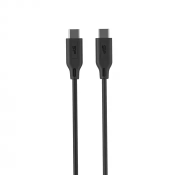 USB kabelis Silicon Power LK15CC 1 m USB-C juodas 0,48 Gbit/s