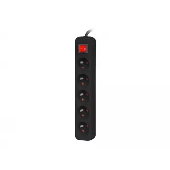 Maitinimo ilgintuvas Lanberg PS1-05E-0300-BK 3 m 5 AC lizdai Vidinis Baltas