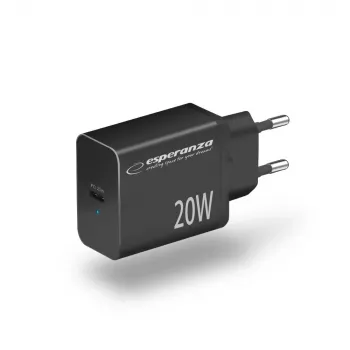 Maitinimo įkroviklis ESPERANZA EZC104K 20W juodas, USB maitinimo adapteris nešiojamiems įrenginiams