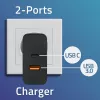 Qoltec 52380 Super Quick PD Charger | 1xUSB-C | 1xUSB | 65W | 5-20V | 1.5-3.25A | Juoda