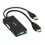 Lindy HDMI į DisplayPort, DVI ir VGA keitiklis, 0,15 m, 2160p, juodas, DP STDP2600, DVI-D PS8222, VGA AG6200, 8 bitai, 0–65 °C
