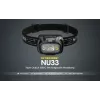 Antgalinis žibintuvėlis Nitecore NU33, juodas, 3 šviesos diodai, 700 liumenų, aliuminis, įkraunamas per USB, IP66