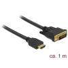 DeLOCK 85652 vaizdo kabelio adapteris 1 m HDMI A tipo (standartinis) DVI juodas (85652)