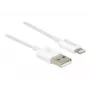 USB duomenų ir maitinimo kabelis DeLOCK 83000, skirtas iPhone, iPad, iPod, baltas, 1 m