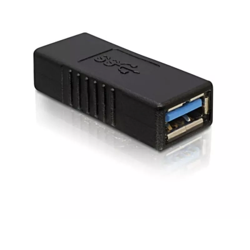 DELOCK USB 3.0-A adapteris USB-A į USB-A juodas, USB 3.0 duomenų perdavimas
