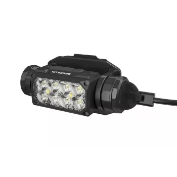 Priekinis žibintuvėlis Nitecore HC65M UHE įkraunamas taktinis priekinis žibintuvėlis 2000 liumenų, 0,143 kg, juodas, atsparus smūgiams, atsparus vandeniui