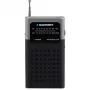 Nešiojamasis radijas BLAUPUNKT PR4BK — analoginis AM/FM, išorinė antena, 0,3 W RMS, AA baterija (3 V), juoda