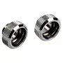 Adapteris G1/4 colio išorinis sriegis prie 16 mm kieto vamzdelio BitsPower Touchaqua TA-FH16-GS, 2 vnt., sidabrinis
