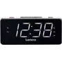 Lenco CR-18 – Laikrodis – Skaitmeninis – FM – LED – 4,57 cm (1,8 colio) – Juoda – Sidabrinė