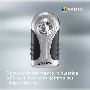 Rankinis žibintuvėlis Varta 16647 juoda sidabrinė