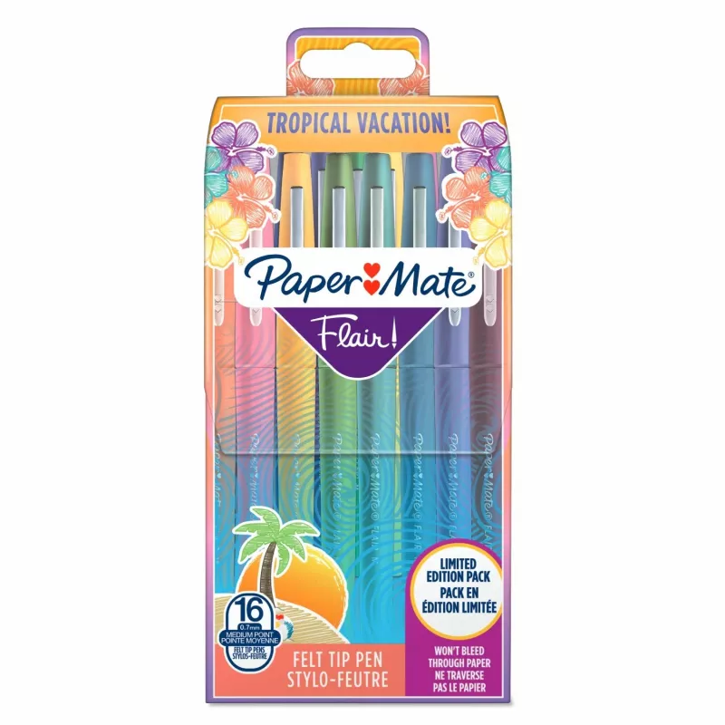 Felt pen Papermate Flair Medium Multicolour 16 vnt.