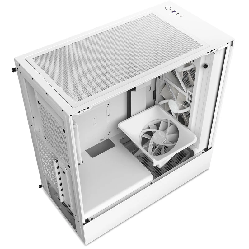 PC Case H5 Flow RGB su langu, balta