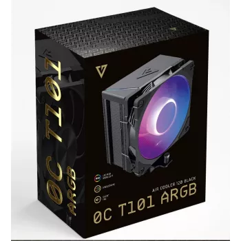 MODECOM Volcano 0C T101 ARGB procesoriaus oro aušintuvas 12 cm juodas