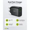 Goobay USB-C PD GaN dvigubas greitasis įkroviklis 30 W juodas (75335)