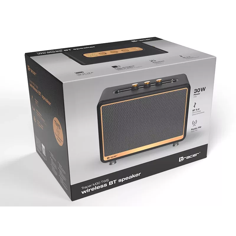Stereo Portable Speaker Tracer M30 TWS BT Juoda, Gold
