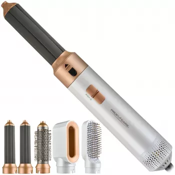 Karšto oro formuotojas Profi-Care 331321 balta-rožinė — 4 viename daugiafunkcis formuotojas, 5 priedai, 1000 W, 3 šilumos nustatymai