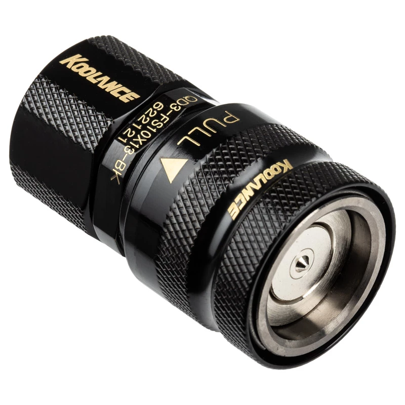 Koolance QD3 greito atjungimo tiesi moteriška jungtis 13/10 mm - be išsiliejimo, juoda