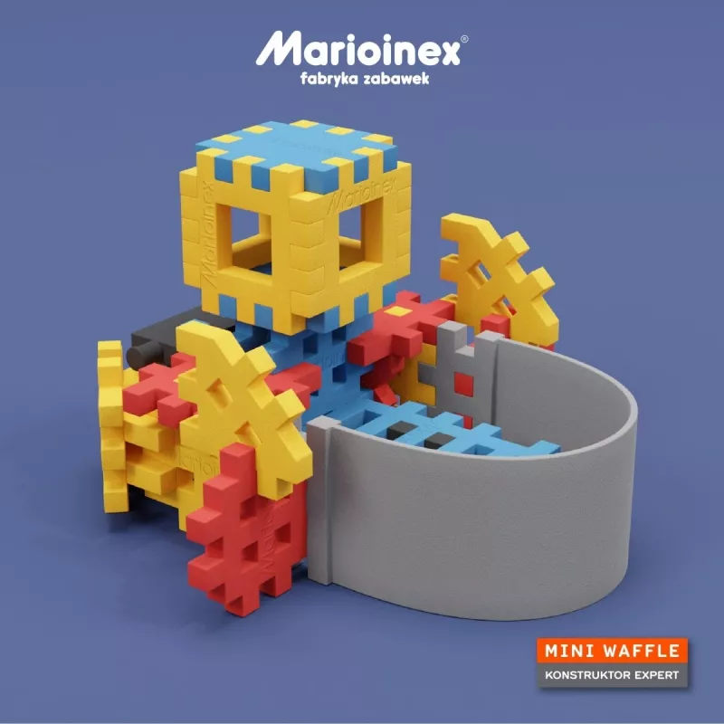Žaislų konstravimo rinkinys Marioinex Mini Waffle Constructor — 141 vnt., įvairiaspalvis, nuo 5 metų