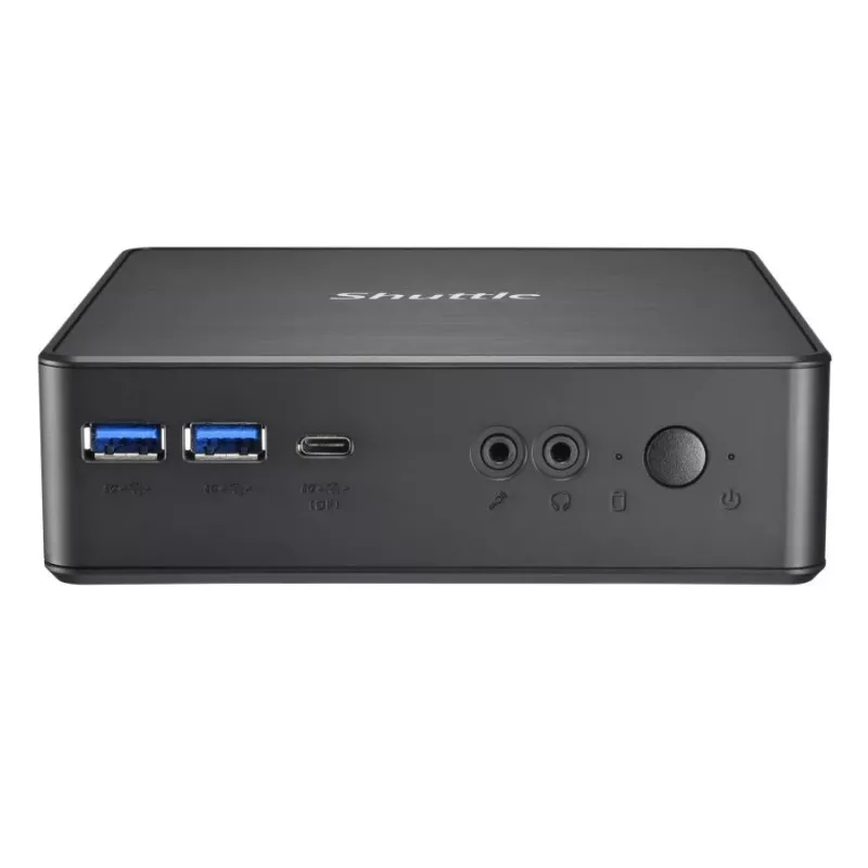 Shuttle XPC Nano PC NC40U5, Intel Core i5-1235U, 1x HDMI, 1x DP, 1x USB-C/DP, 6x USB3.2, 1x 2,5 colio lizdas, 2x M.2, 1x LAN, RAID, 24/7 nuolatinis veikimas, įsk. VESA ir stovą