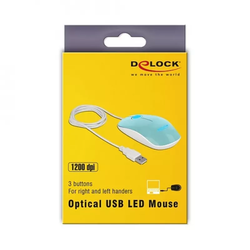 Pelė DeLOCK 12538 USB Type-A optinė abiem rankoms tinkama