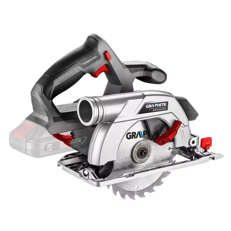 Graphite 58G023 nešiojamas diskinis pjūklas 16,5 cm pilkas, raudonas, sidabrinis 4200 RPM