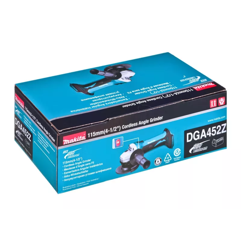 Makita DGA452Z kampinis šlifuoklis 11,5 cm 10000 aps./min 2,1 kg