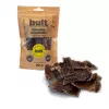 Šunų skanėstas BULT Eko Džiovinta jautiena 70 g — vieno ingrediento dehidratuotas jautienos užkandis šunims, baltymų 67,2%, riebalų 15,7%