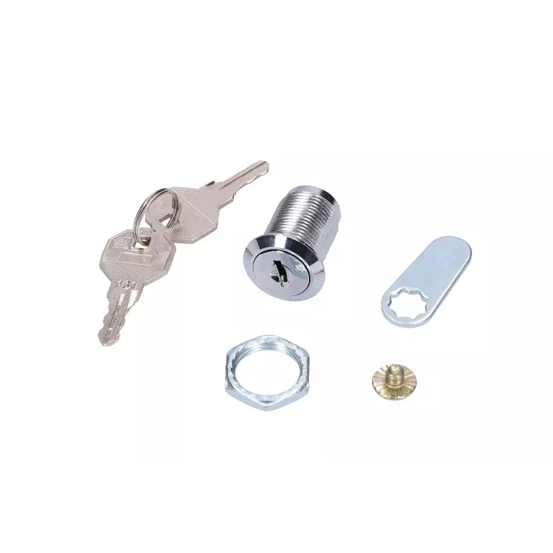 Extralink ROUND LOCK FOR CABINETS spintelių durų spynelė, apvali, sidabrinė
