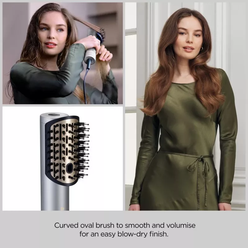 Plaukų formavimo rinkinys BABYLISS AS6555E — Airflow technologija, 4 kaitinimo lygiai, 2,5 m laidas, sidabrinis/auksinis