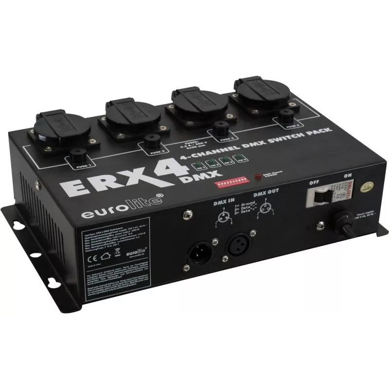 Apšvietimo DMX jungiklių blokas EUROLITE ERX-4 4 kanalų 16A