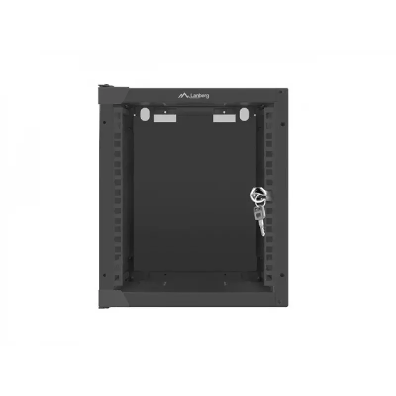 Ant sienos montuojamas stovas LANBERG WF10-2306-10B — 6U, 280×310×336 mm, gylis 238 mm, juoda, 20 kg talpa