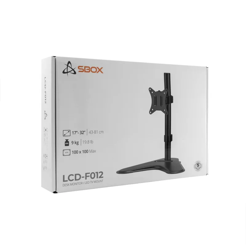 SBOX LCD laikiklis LCD-F012-2 17–32 colių ekranams, 9 kg, VESA 100×100