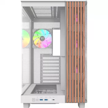 PC korpusas Thermaltake View 380 XL WS ARGB Snow White — Midi Tower, ATX palaikymas, su langu