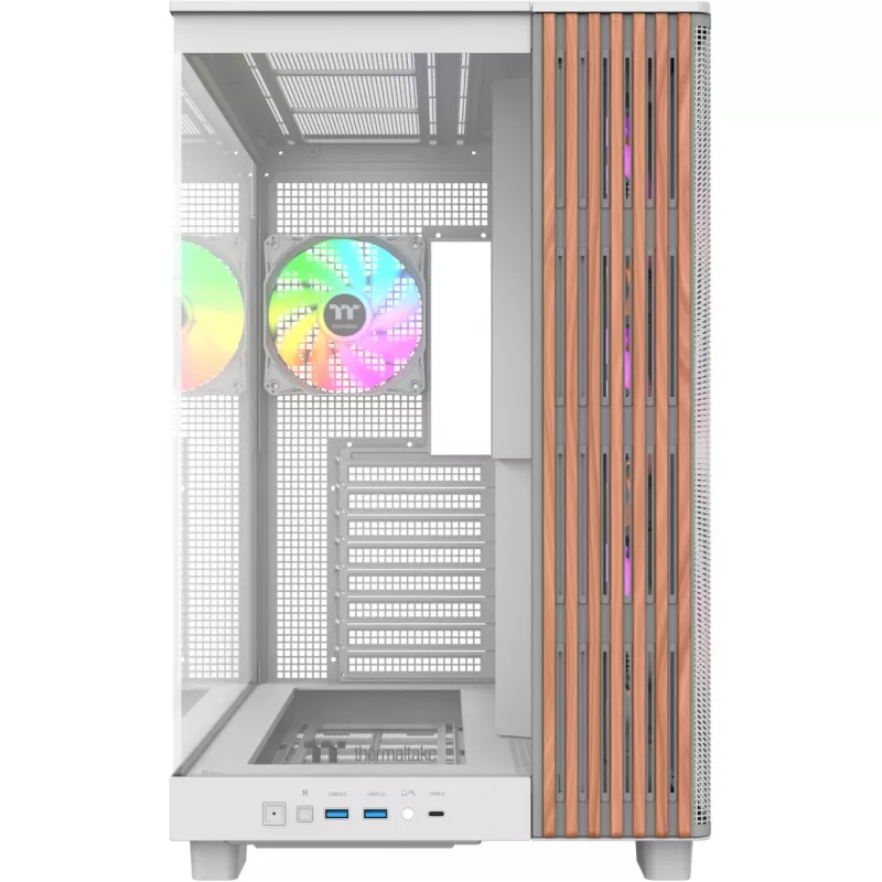 PC korpusas Thermaltake View 380 XL WS ARGB Snow White — Midi Tower, ATX palaikymas, su langu