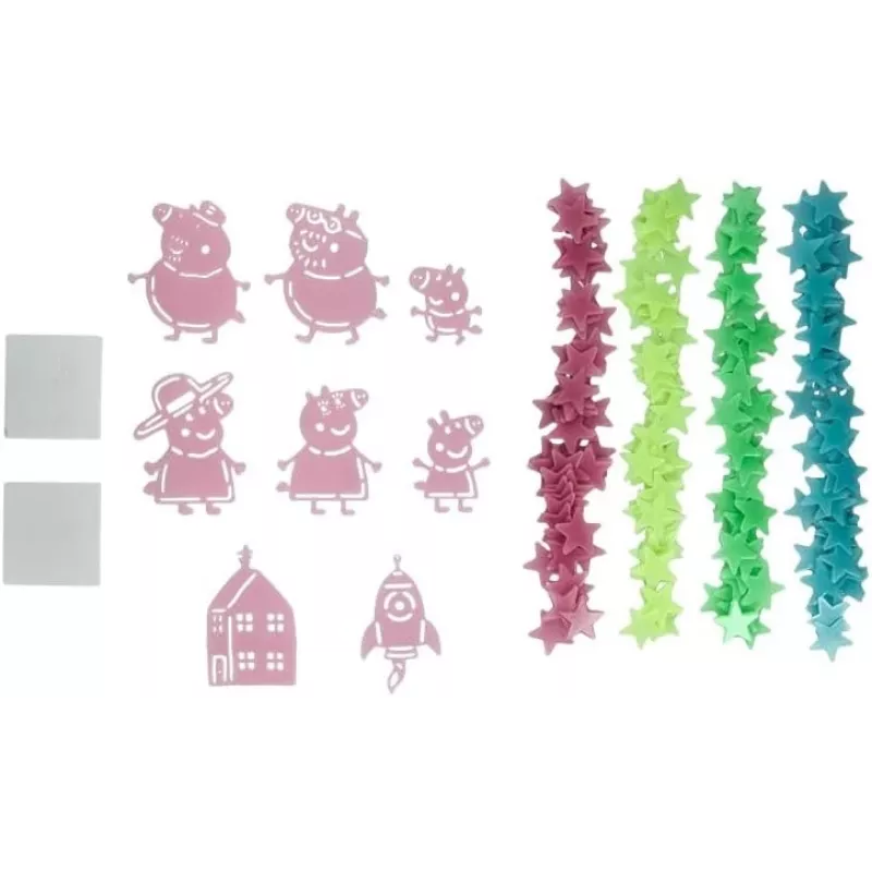 Sienų lipdukai Hasbro Peppa Pig PP13870PP Šviečiančios tamsoje žvaigždės